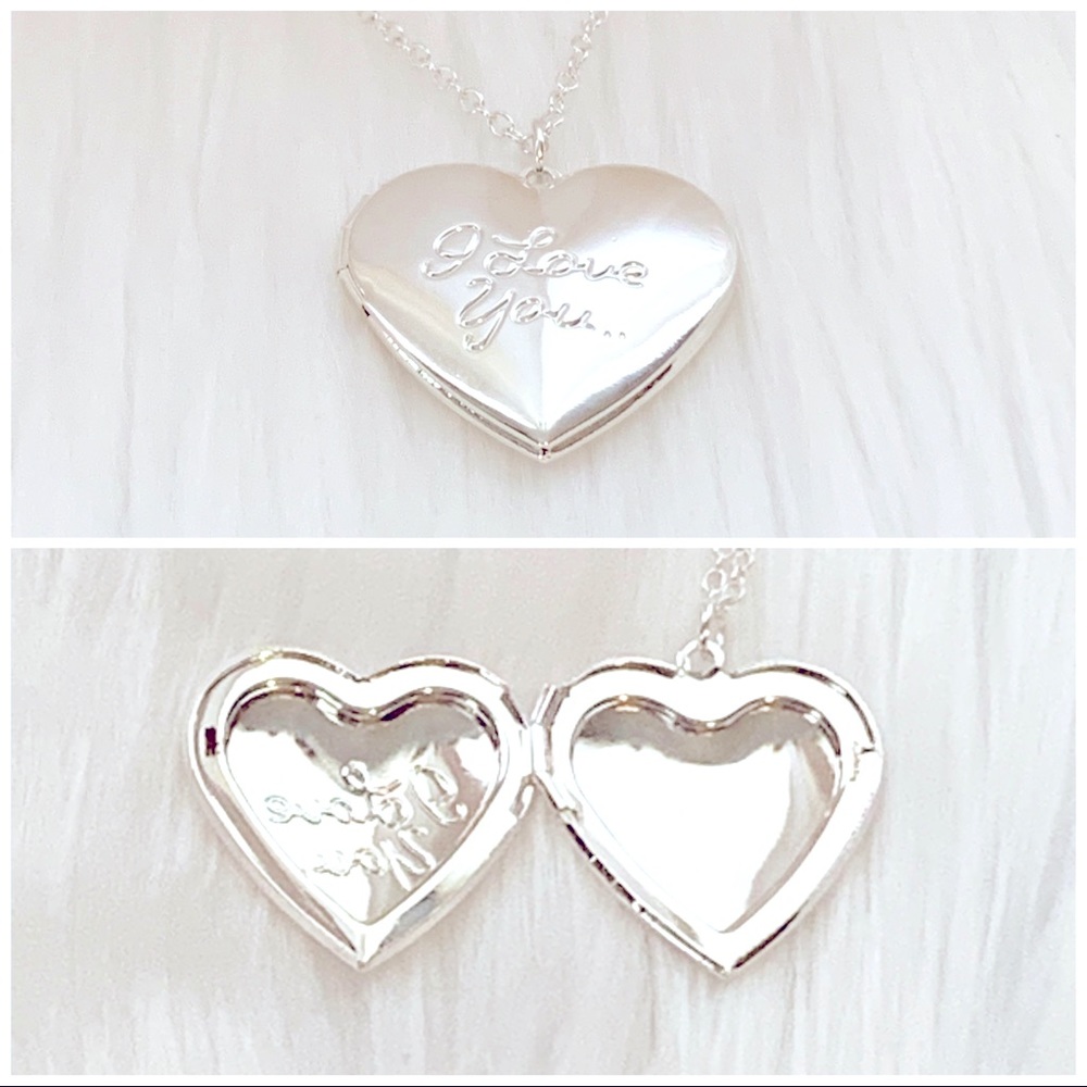 Silver I Love You Locket Necklace